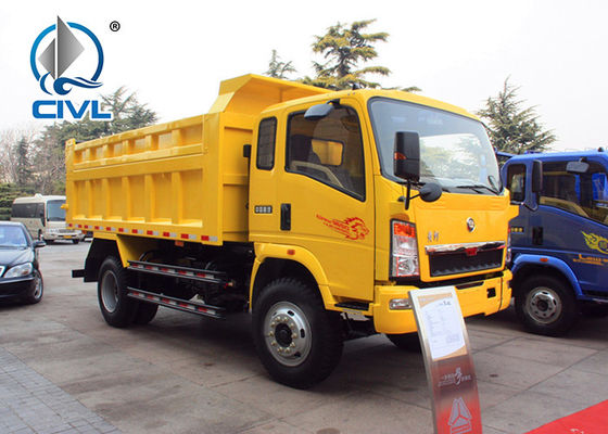 4 Tekerlekli Mini Hafif Damperli Kamyon Hafif Hizmet Kamyonları Güvenlik 1-10 Ton Sarı Renkli hafif ticari kamyon